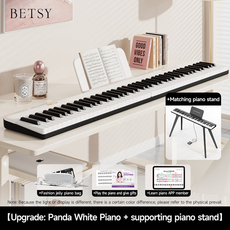 BETSY | Magnetic piano belt stand: Model B190 (black and white)