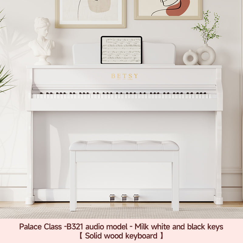 BETSY | Traditional Upright Piano Series: Model B321 (white pink)