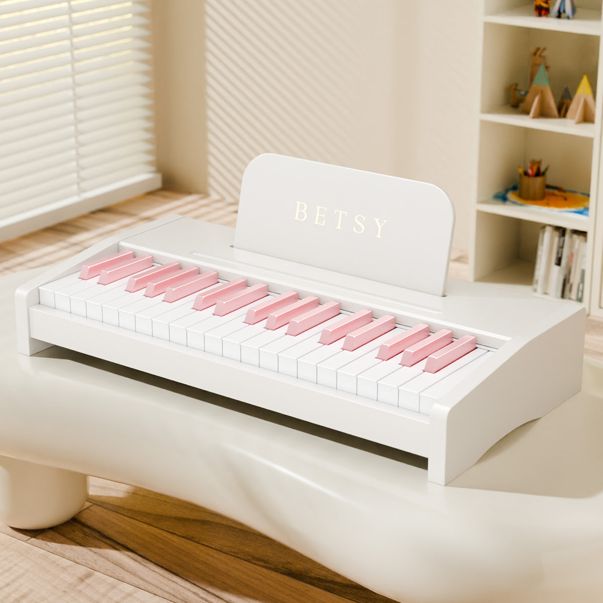 BETSY | Children's Piano Series:Model BTM-01 White pink key
