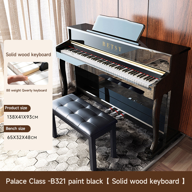 BETSY | Traditional Upright Piano Series: Model B321 (black and white)
