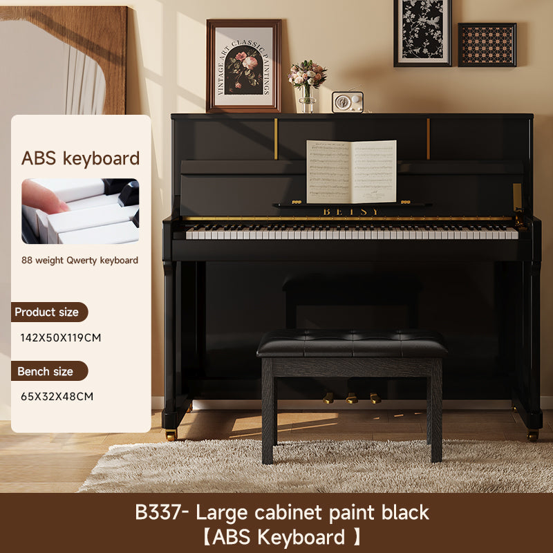 BETSY | Traditional Upright Piano Series: Model B338 (Black & White)