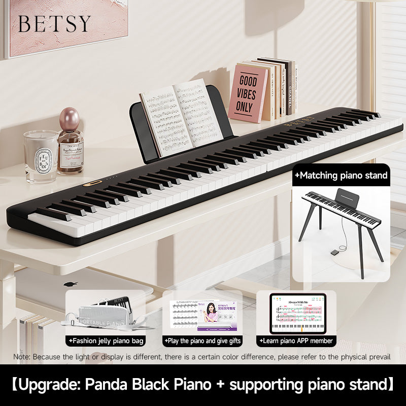 BETSY | Magnetic piano belt stand: Model B190 (black and white)