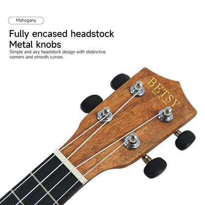 BETSY Ukulele 23 inch mahogany core ukulele single boardsingle instrument beginner men and women entry-level smallguitar