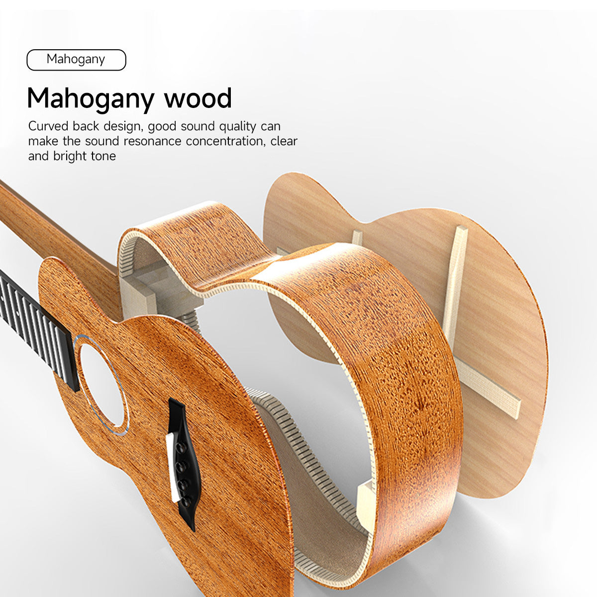 BETSY Ukulele 23 inch mahogany core ukulele single boardsingle instrument beginner men and women entry-level smallguitar