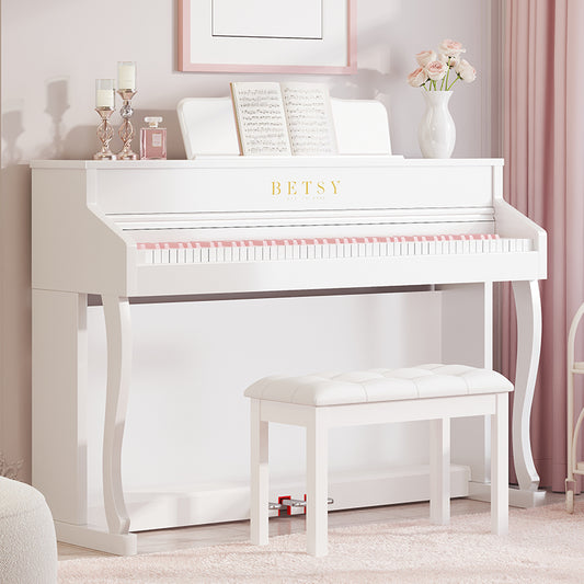 BETSY | Traditional Upright Piano Series: Model B321 (white pink)