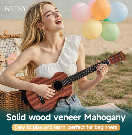 BETSY Ukulele 23 inch mahogany core ukulele single boardsingle instrument beginner men and women entry-level smallguitar