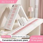 BETSY B170 electric piano 88 keys beginner home portable folding piano pink electronic piano