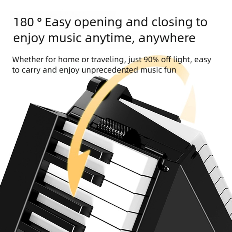 BETSY B151 folding electronic piano 61 keys beginners for students with adult professional multi-function portable electronic piano for home use