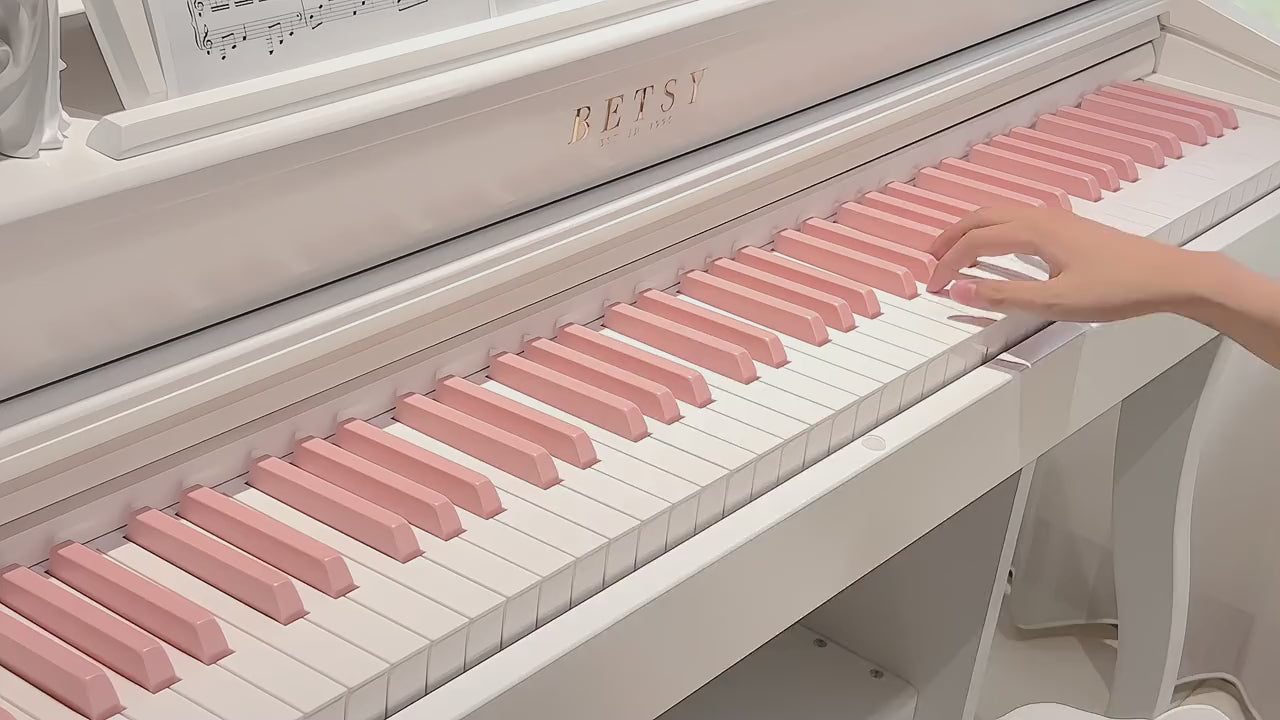 Betsy B190 ホワイト・ピンク 電子ピアノ BETSY | Traditional Upright Piano Series: Model B321 (white